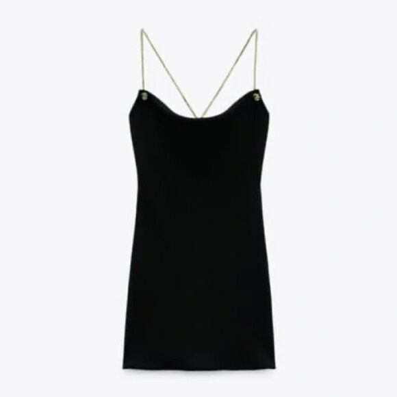 Zara Jewel Strap Mini Dress M - Picture 3 of 5